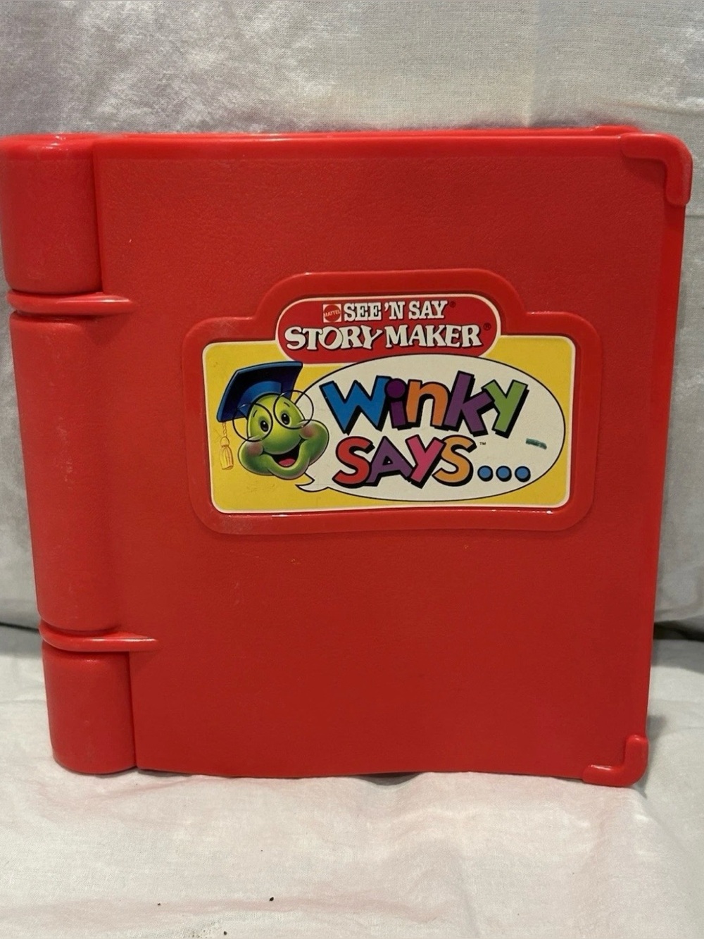 Vintage Mattel See 'n Say Story Maker Red Silly Sentences Book Winky Worm 1991